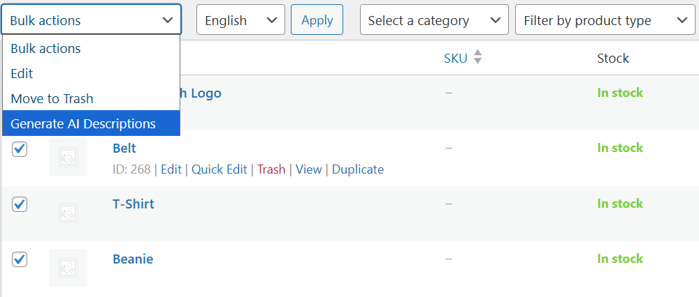 Select file for import